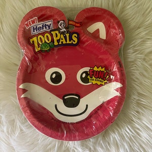Vintage 2001 Sealed ZooPals 24-Pack Paper Plates