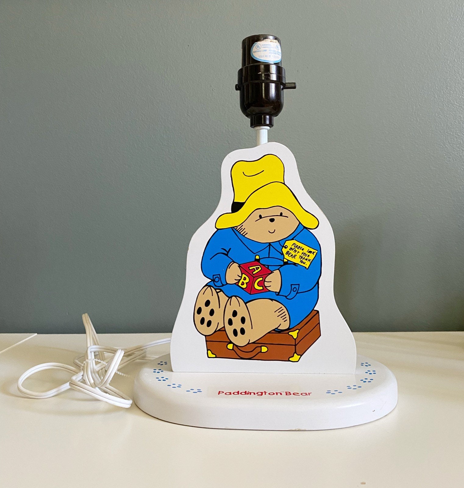 Vintage Paddington Bear Lamp Etsy