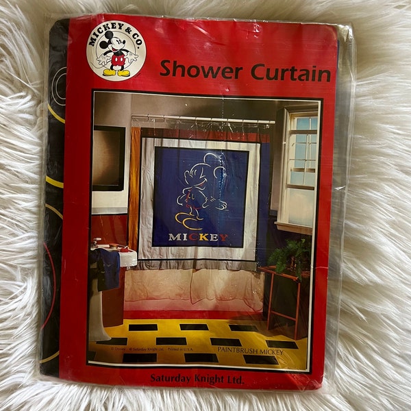 Mickey Mouse Shower Curtain Etsy