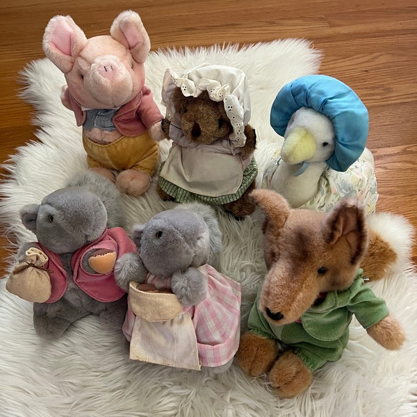 Vintage Eden Beatrix Potter Plush Stuffed Animals / Sold Separately