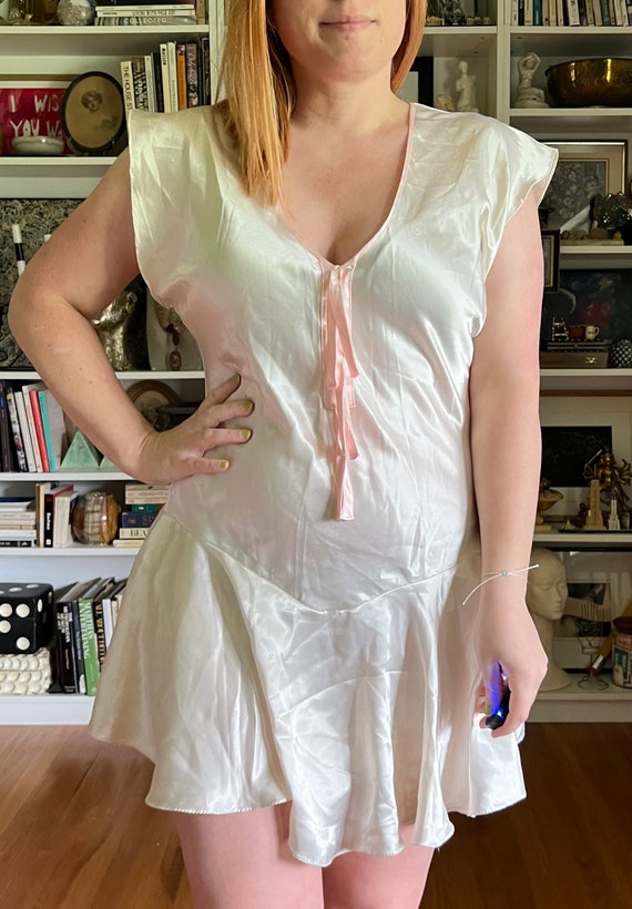 Vintage 1990s Val-Mode Ivory Lingerie Dress