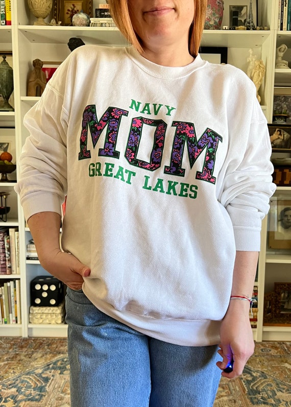 Vintage 1990s Navy MOM Great Lakes Sweatshirt