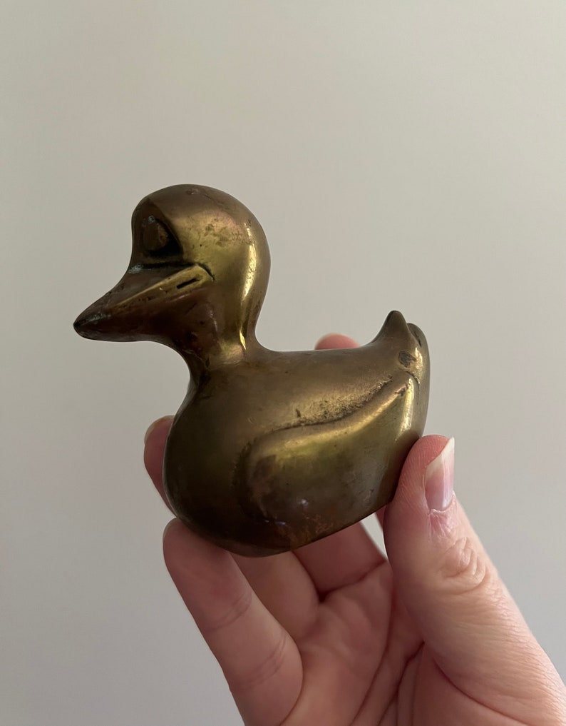 Vintage Brass Duck Figurine image 2