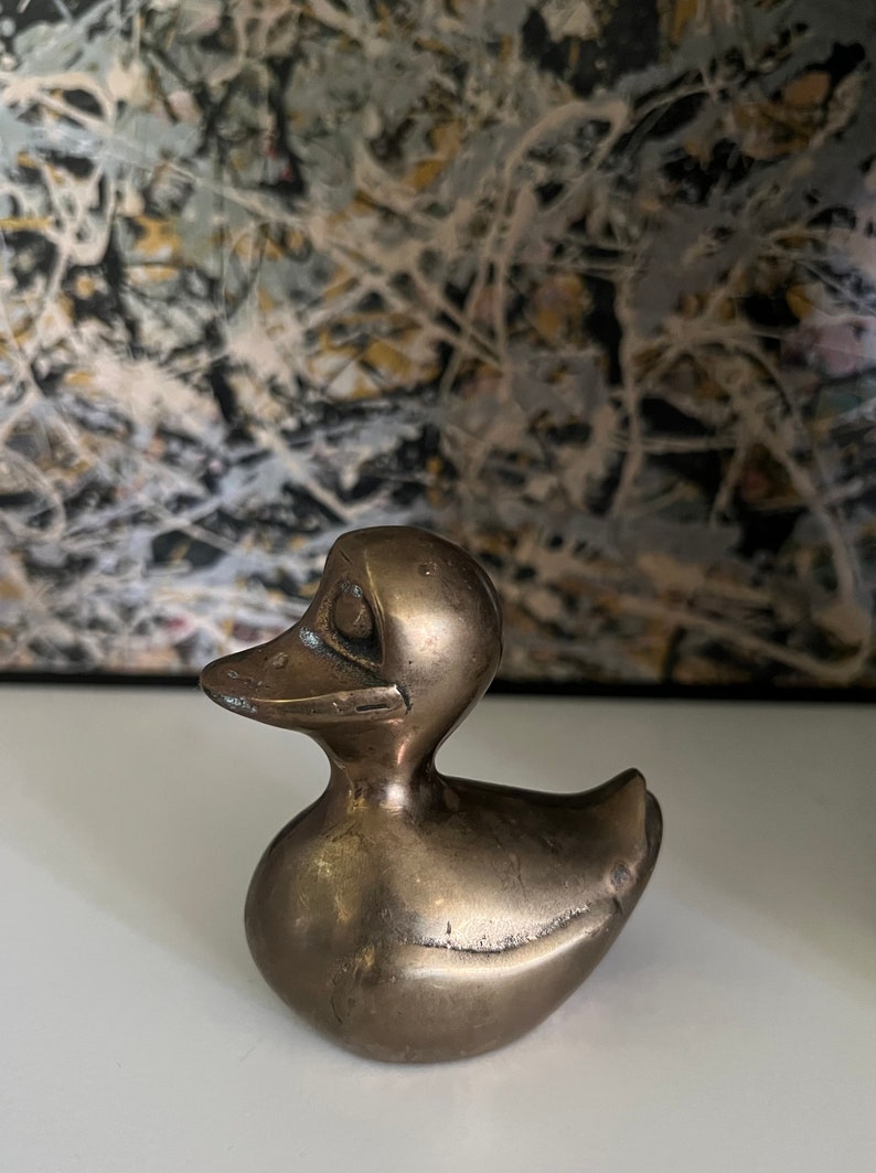 Vintage Brass Duck Figurine image 6