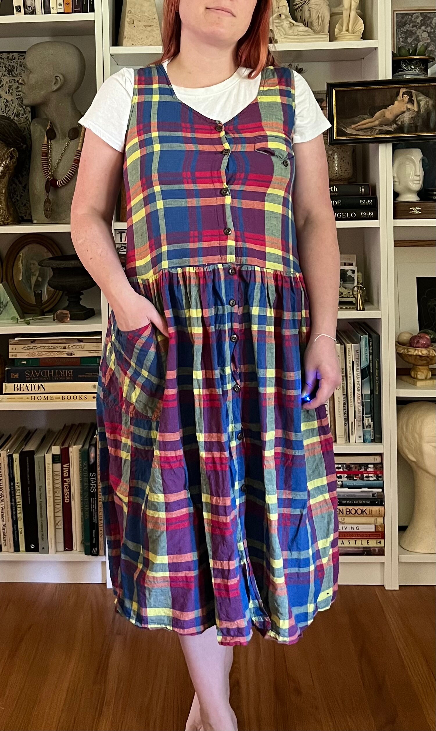 Classic Plaid Jumper Dress Sサイズ Shein Plaid Jumper Dress Women's Size S Zip Front Overall