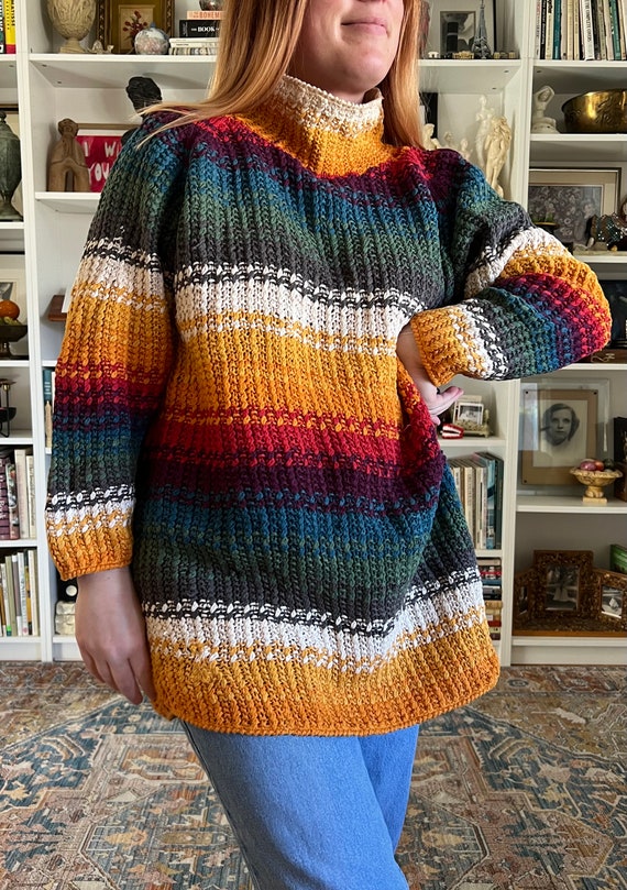 Vintage 1990s Rainbow Knit Sweater