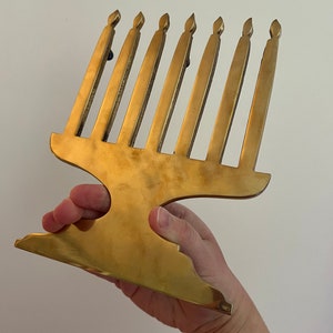 Vintage Brass 7-Branch Menorah Trivet