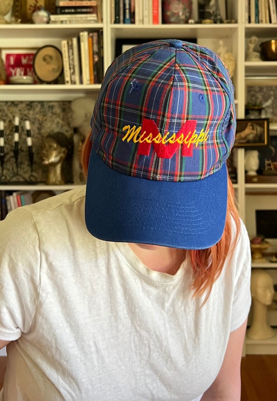 Vintage Plaid Mississippi Baseball Hat
