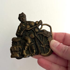 Vintage 1979 Instyle Motorcycle Belt Buckle