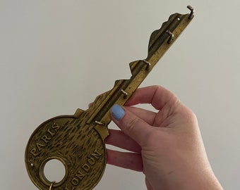 Vintage Brass Paris London Key Holder