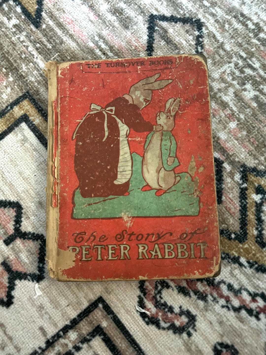 Old Rutter Book Vintage 1910 Turnover Book the Story of Peter Rabbit / Little Black ...