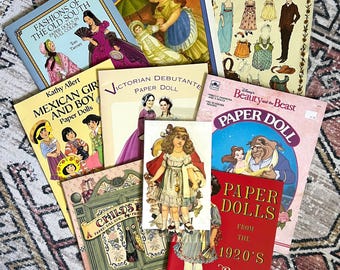 Vintage Paper Doll Book Set: Victorian, Old South, Mary Engelbreit