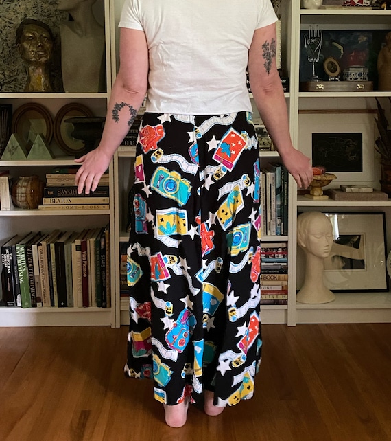 Vintage 1980s Beach Vacation Novelty Midi Skirt - image 7