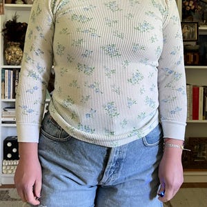 Vintage Floral Thermal Top - Etsy