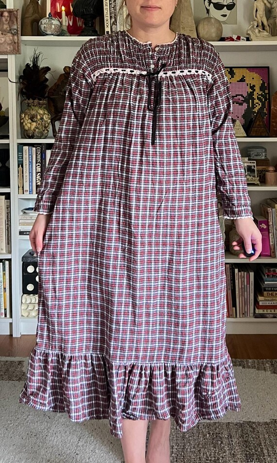 Flannel pajama dress 2025