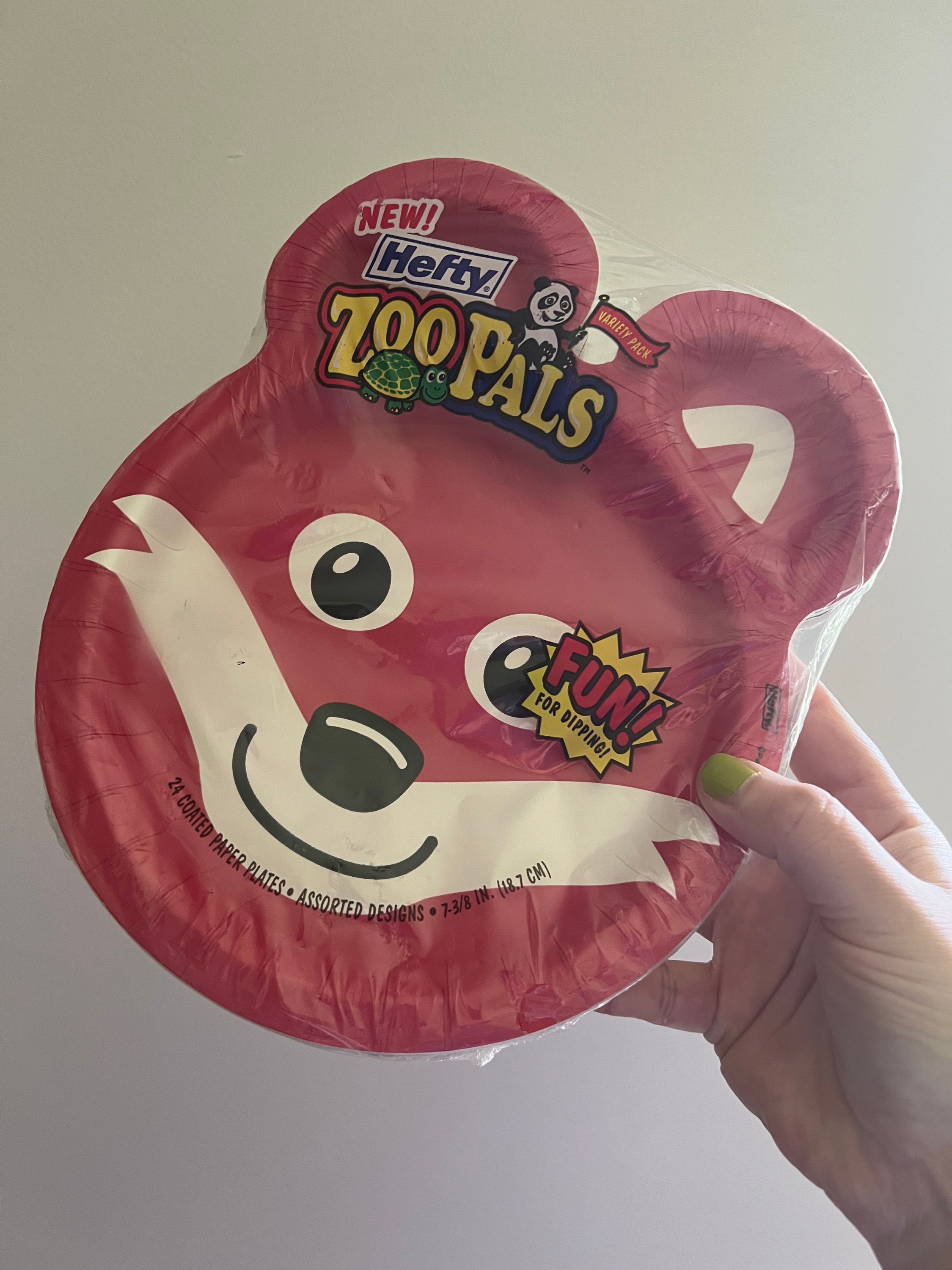 NEW Hefty ZOO PALS Paper Plates 24 Pack Assorted SEALED 2001 FIRST EVER  PRINT! 13700110245