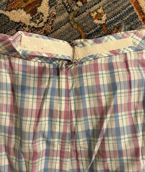 Vintage 1970s Pastel Plaid Pants - image 6