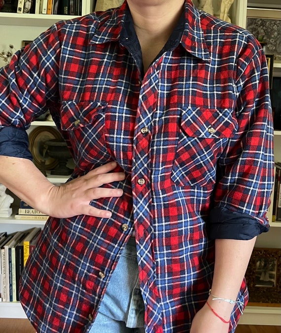 Flannel button up jacket hot sale
