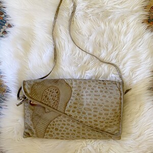 Vintage Tan Leather Fold Over Purse