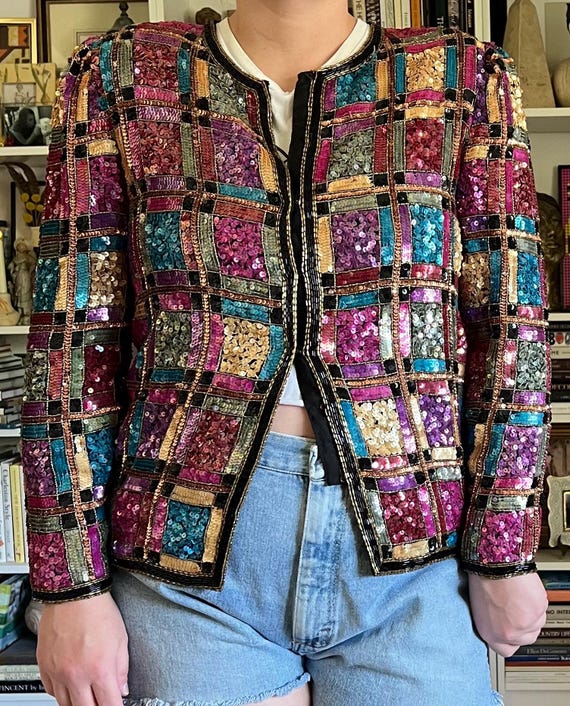 Street Patchwork Sequins Cardigan Collar Outerwear(4 Colors) Street Patchwork Sequins Cardigan Collar Outerwear(4 Colors)