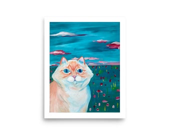 Oliver | Cat Art Print | Ginger Cat | Poster