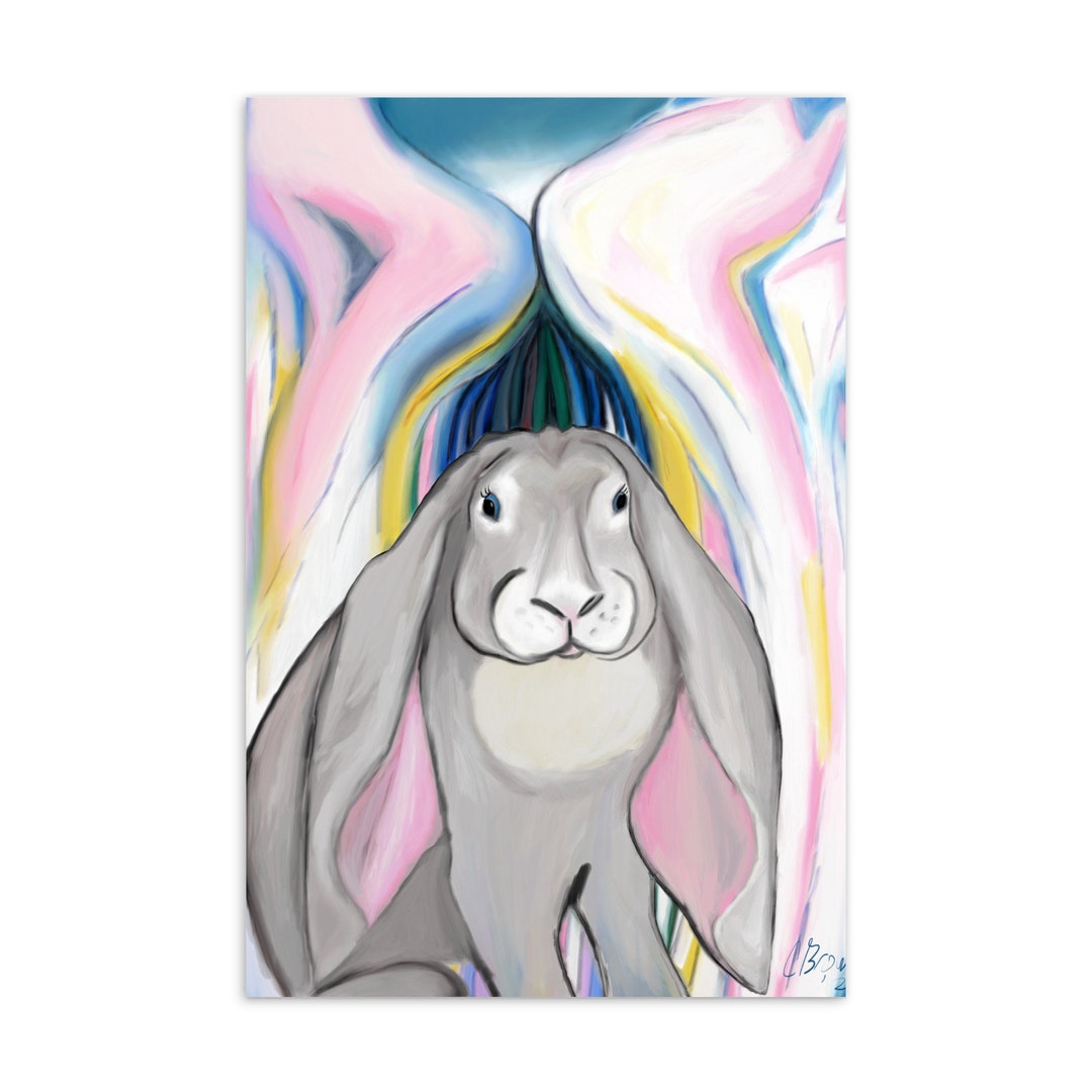 Georgia The Rabbit Georgia O'rabbit Mini Print - Etsy
