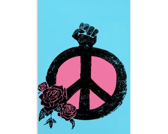 Peace Power TR Mini Print | Trans Rights | BLM