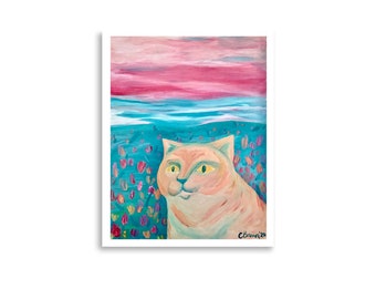 Aster | Tabby Cat | Art Print | Cat Painting | Ginger Cat