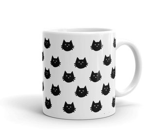 Black and White Kitty Dot mug