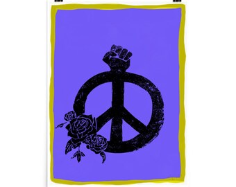 Peace Power Purple Print