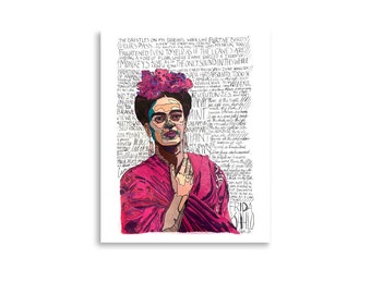 Frida Kahlo Art Print. Art quotes.