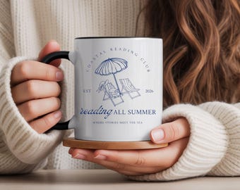 Custom Beach Club Mug | Personalized Summer Vacation Cup | Coastal Vibes Coffee Mug | Ocean Lover Gift | Beach House Drinkware