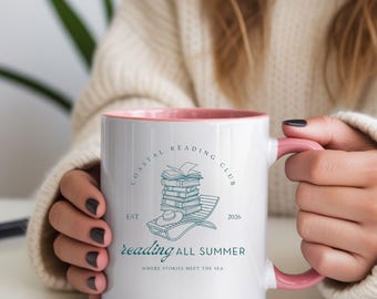 Custom Beach Club Mug | Personalized Summer Vacation Cup | Coastal Vibes Coffee Mug | Ocean Lover Gift | Beach House Drinkware