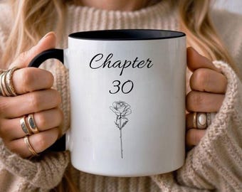 30th Birthday Mug Chapter 30 Floral Birth Month Custom 30th Birthday Gift for Women Turning 30 Year Old Birthday Present for Her 1996 Cup
