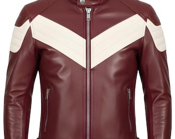 Męska brązowa skórzana kurtka motocyklowa – klasyczny styl motocyklowy, skóra naturalna