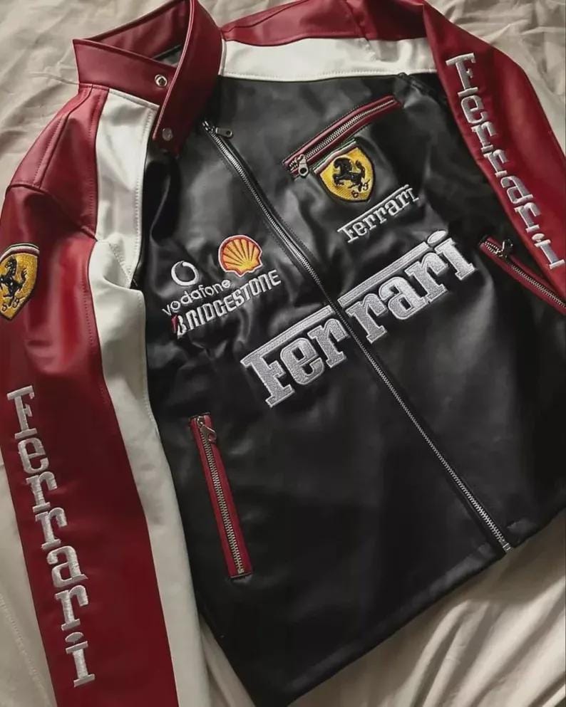 Leather ferrari jacket - Etsy 日本
