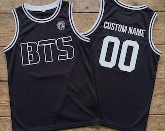 Personalized BTS Kpop Basketball Jersey, Unisex Fan Merch, SUGA Inspired Design, Custom Name & Number, Great for Fans