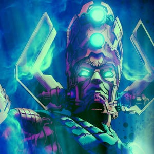 Galactus with Silver Surfer Full Color Print