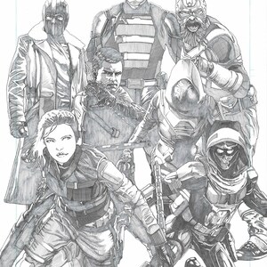 The Thunderbolts 11 x 17” Original Art