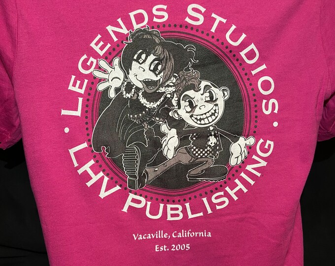 Legends Studios LHV Publishing Logo Medium Size Fuchsia T-shirt