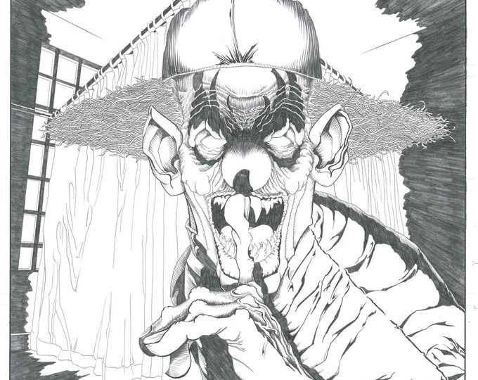 Taffy T. Clown Original Cover Art Issue 2 Comic Book