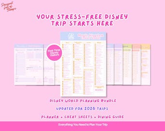 Planificador definitivo para Disney World, imprimible, formato PDF digital / A4 / 15 páginas