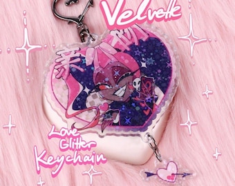 Llavero acrílico Velvette Love Glitter - Hazbin Hotel