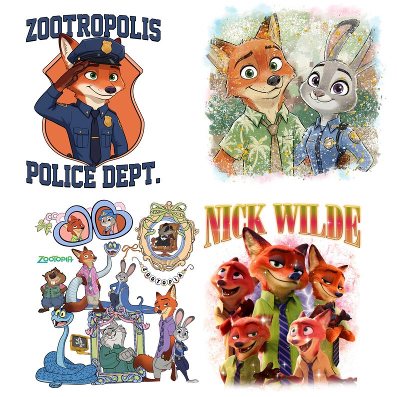 Zootopia 2 Birthday Clipart Png Unique Party Watercolor Characters Judy ...
