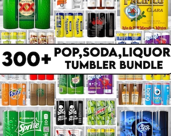 Liquor and Soda 600+ Tumbler Wrap Bundle, 20oz Sublimation Skinny Tumbler PNG, Alcoholic Drinks, Print Shop Starter Pack, Beer Tumbler
