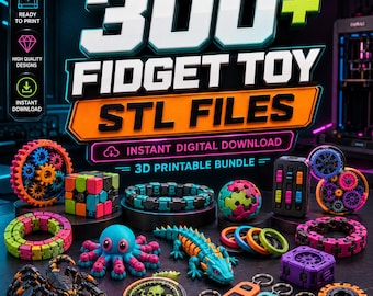 300 Anti-Stress Flexi Fidget Toys – Ultimate 3D Printable STL & 3MF Bundle