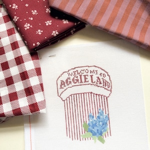 Aggieland Water Tower Needlepoint Canvas 18 Mesh med ditt val av baktyg