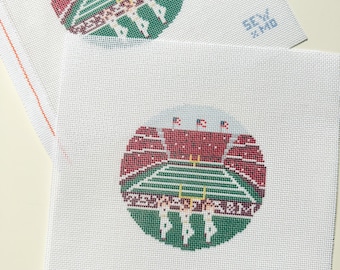 Kyle field &  Yell leaders Needlepoint Canvas 18 Mesh | PRINTED | Aggies