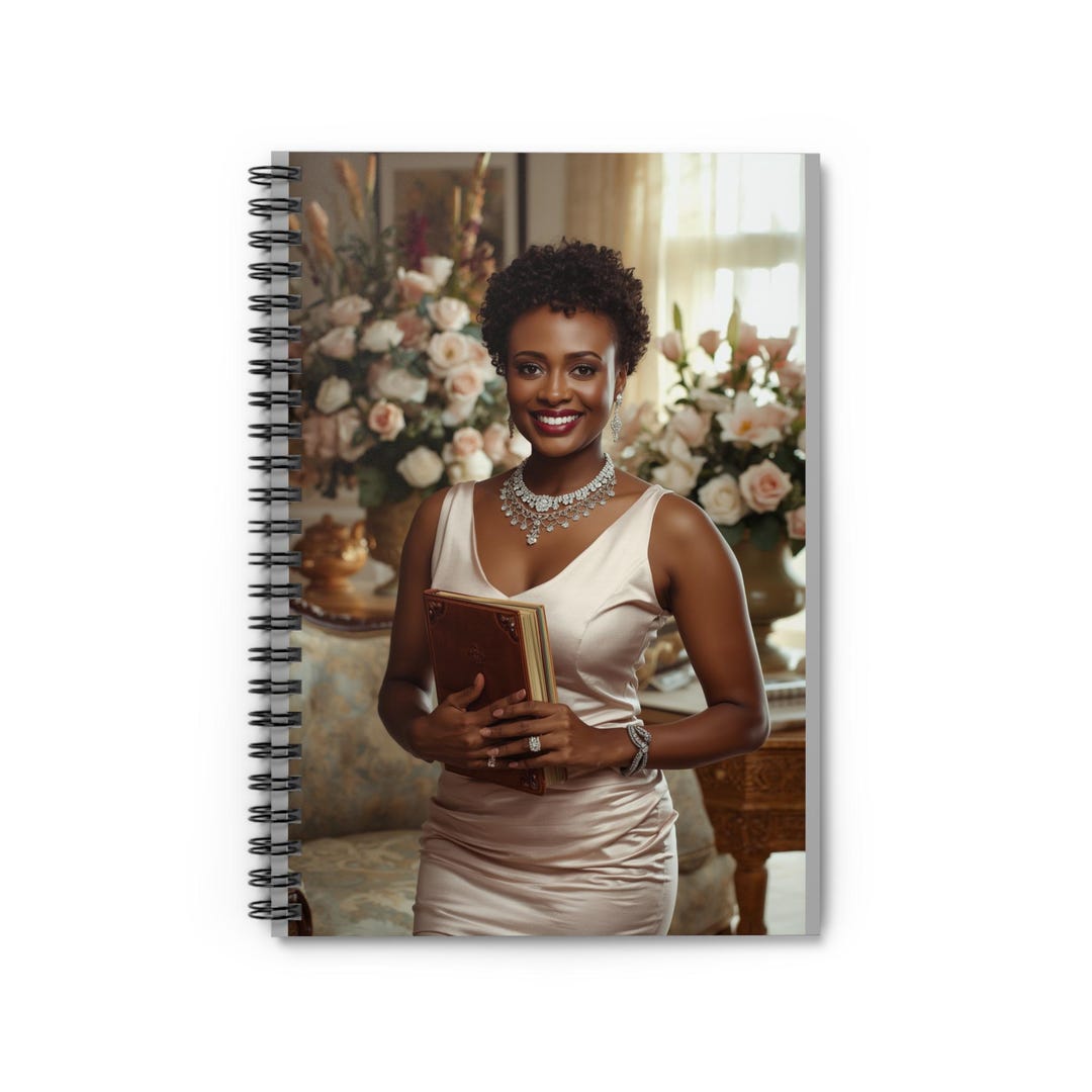 This Elegant Floral Portrait Spiral Notebook is a Ruled Journal for ...