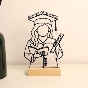 Personalisierter Aufsteller für Absolventen - Master - Bachelor - Geschenk zur Graduation - Abschlussgeschenk - Dekoration - AbsolventenIdee